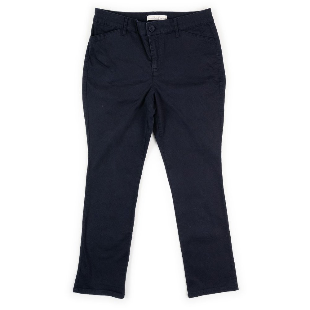 GLORIA VANDERBILT petite navy Khaki pants size 6P